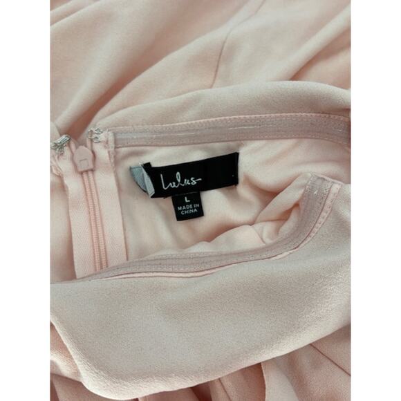 Lulus “Elegant Perception” Light Pink Off-the-Shoulder Bow Maxi Dress – Large - Picture 5 of 5